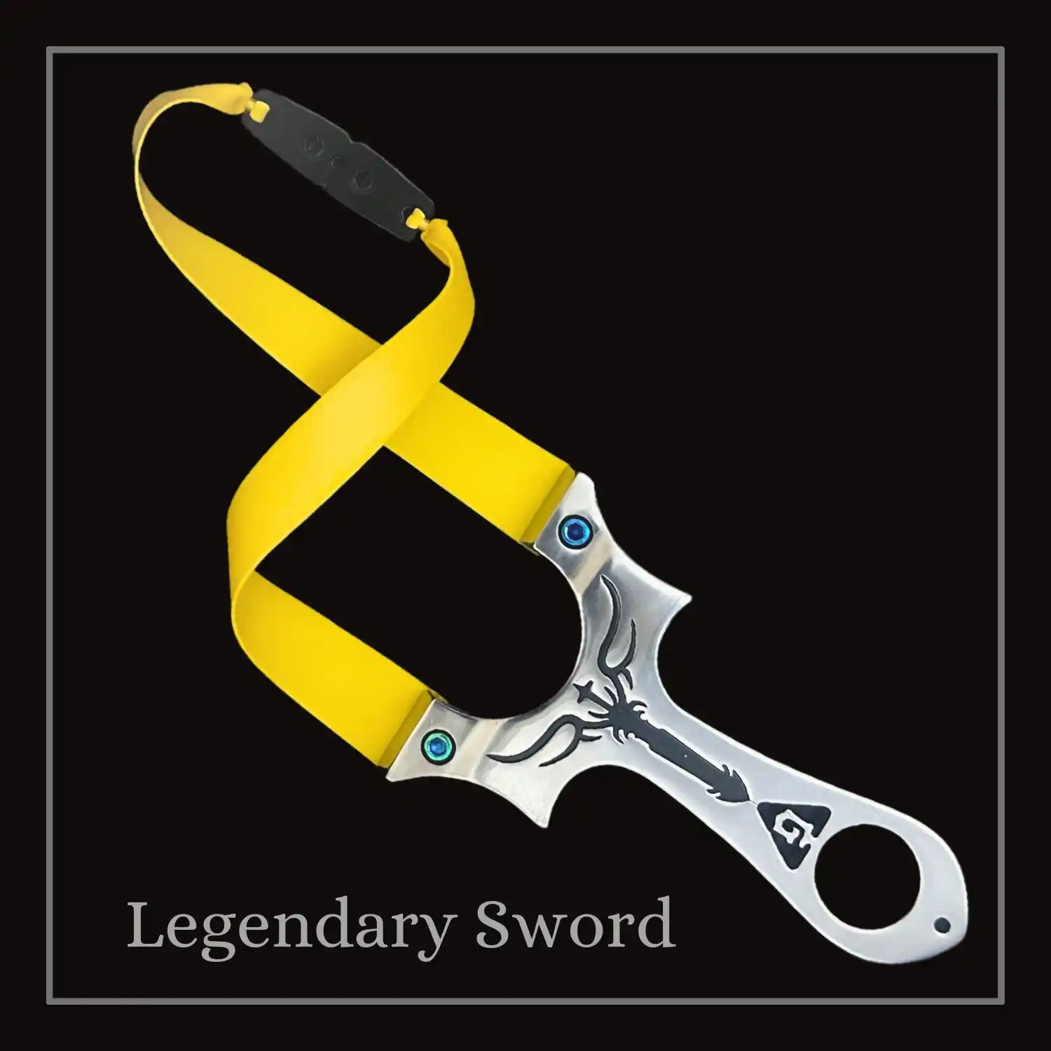 Outdoor Hunting and Shooting Stainless Steel Slingshot Bidirectional Mobile Sight Competitive Aiming Flat Rubber Band Slingshot Model S80