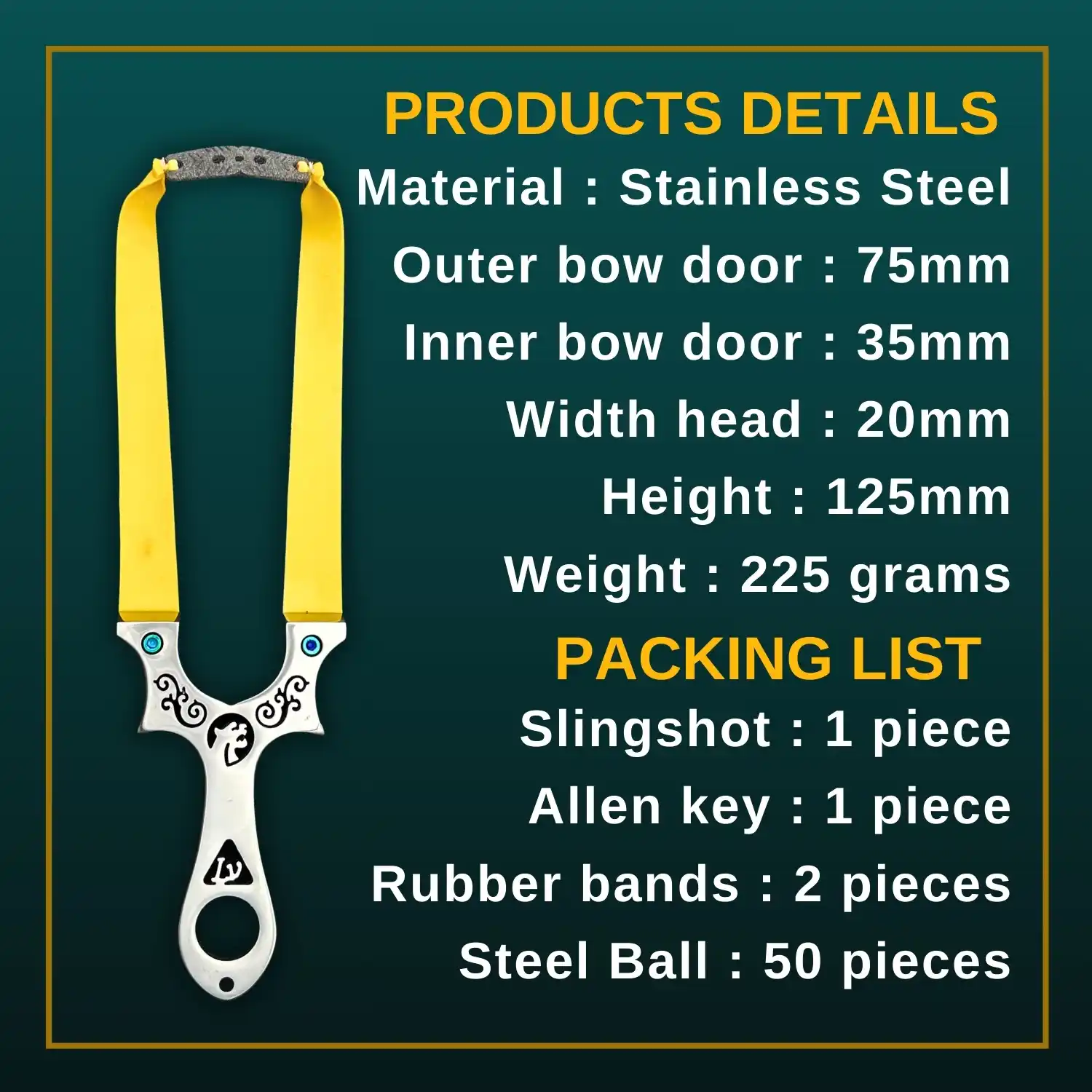 Professional Slingshot for Hunting with Precise Rubber Band | Model S34