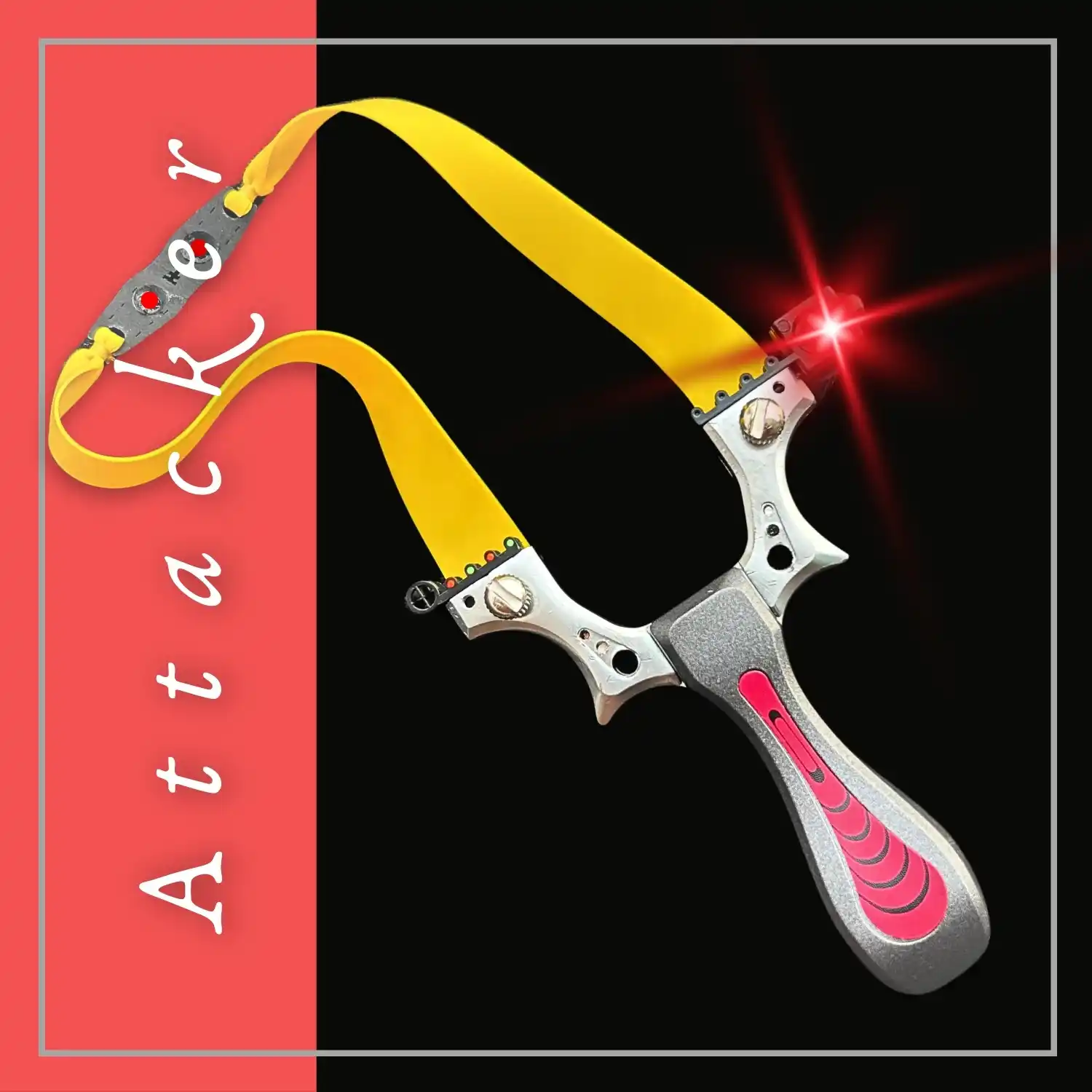 Premium Stainless Steel Gulel / Slingshot for Hunting and Camping | Silver | Pack of 1 | Model No : S54