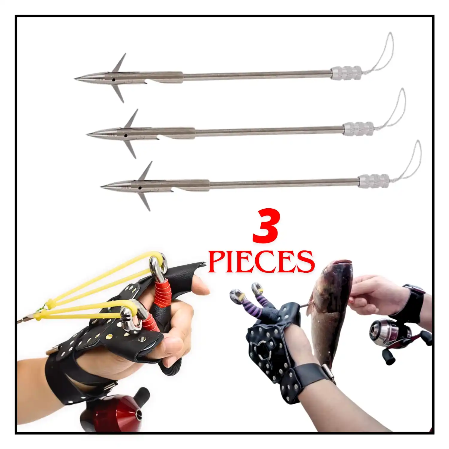 Fishing Dards 3 pcs , High Quality Metal Fish Darts for Outdoor Hunting and Slingshot Entertainment for River Lake Stream