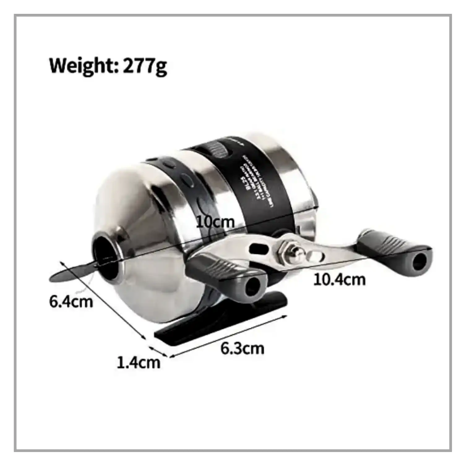 BL25S High quality Stainless Steel Fishing Reel Metal Fishing Reel with Stainless Steel Closed Wheels for Slingshot, BL25S Fishing Reel for Outdoor Hunting