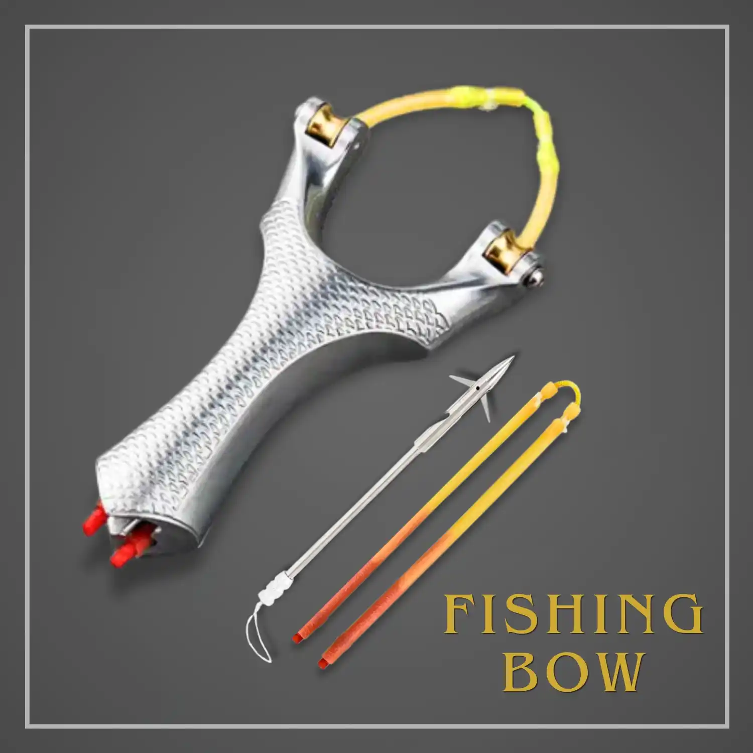 Fishing Slingshot 1, Fishing Tube Rubber 1, Fishing Dard 1, Fish Shooting Pulley Slingshot Made of High-quality