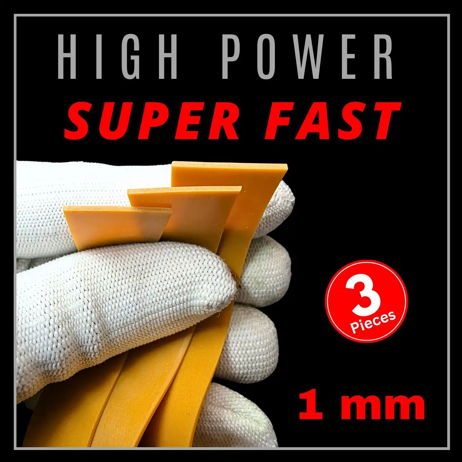 Precise 1 mm Thick , Galaxy high quality Slingshot Rubber, Long Range, Super fast , Hunting special Slingshot band