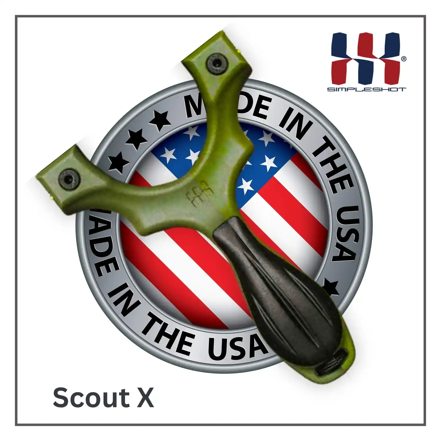 Simpleshot brand The Scout X Green is reminiscent in all the best ways of the original Scout XT and entirely new with its modern styling and integrated functionality. If you are looking for the one slingshot to rule them all, the Scout X just might be the one!