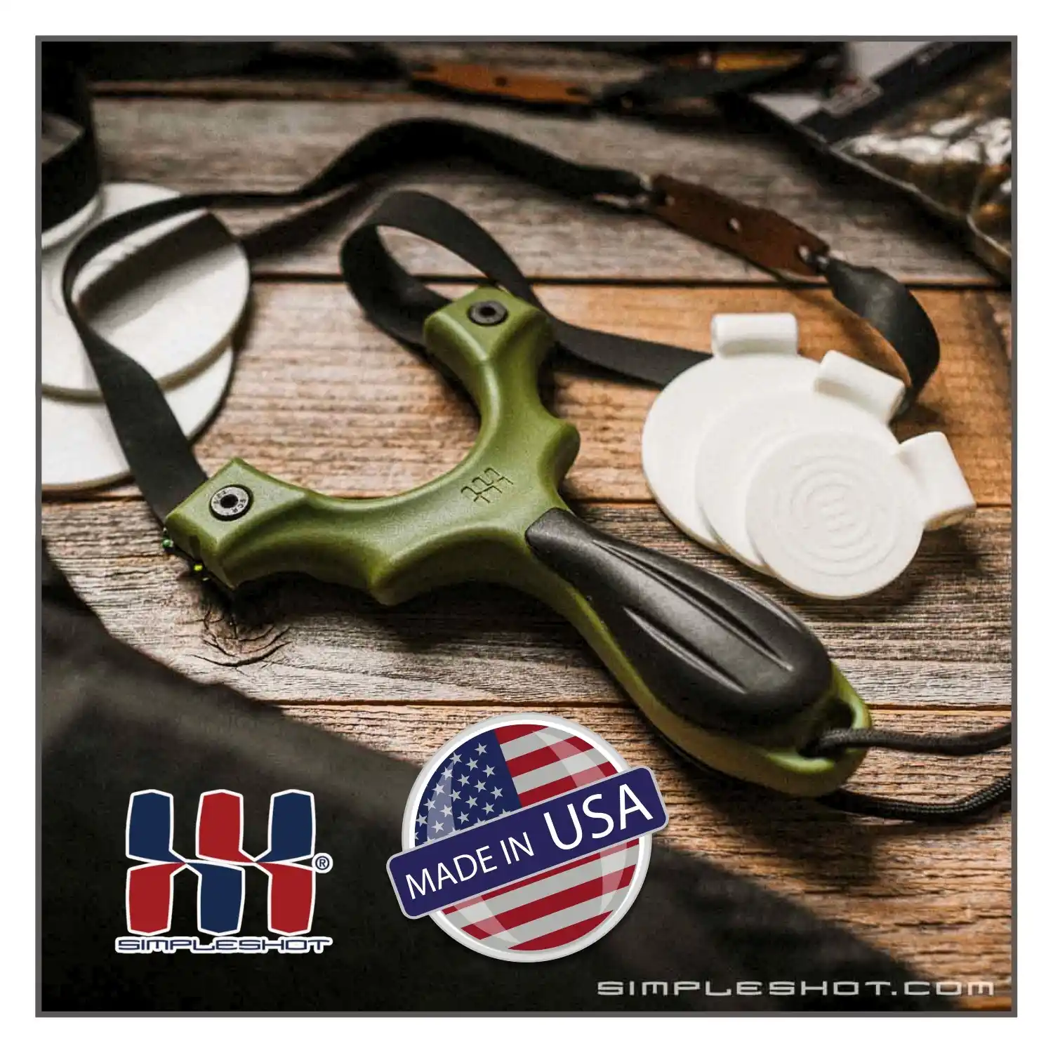 Simpleshot brand The Scout X Green is reminiscent in all the best ways of the original Scout XT and entirely new with its modern styling and integrated functionality. If you are looking for the one slingshot to rule them all, the Scout X just might be the one!