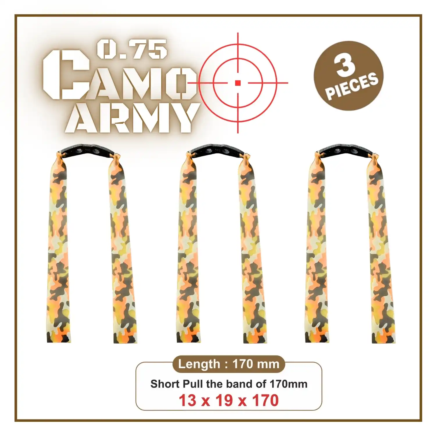 Slingshot Rubber Camo Army 0.75