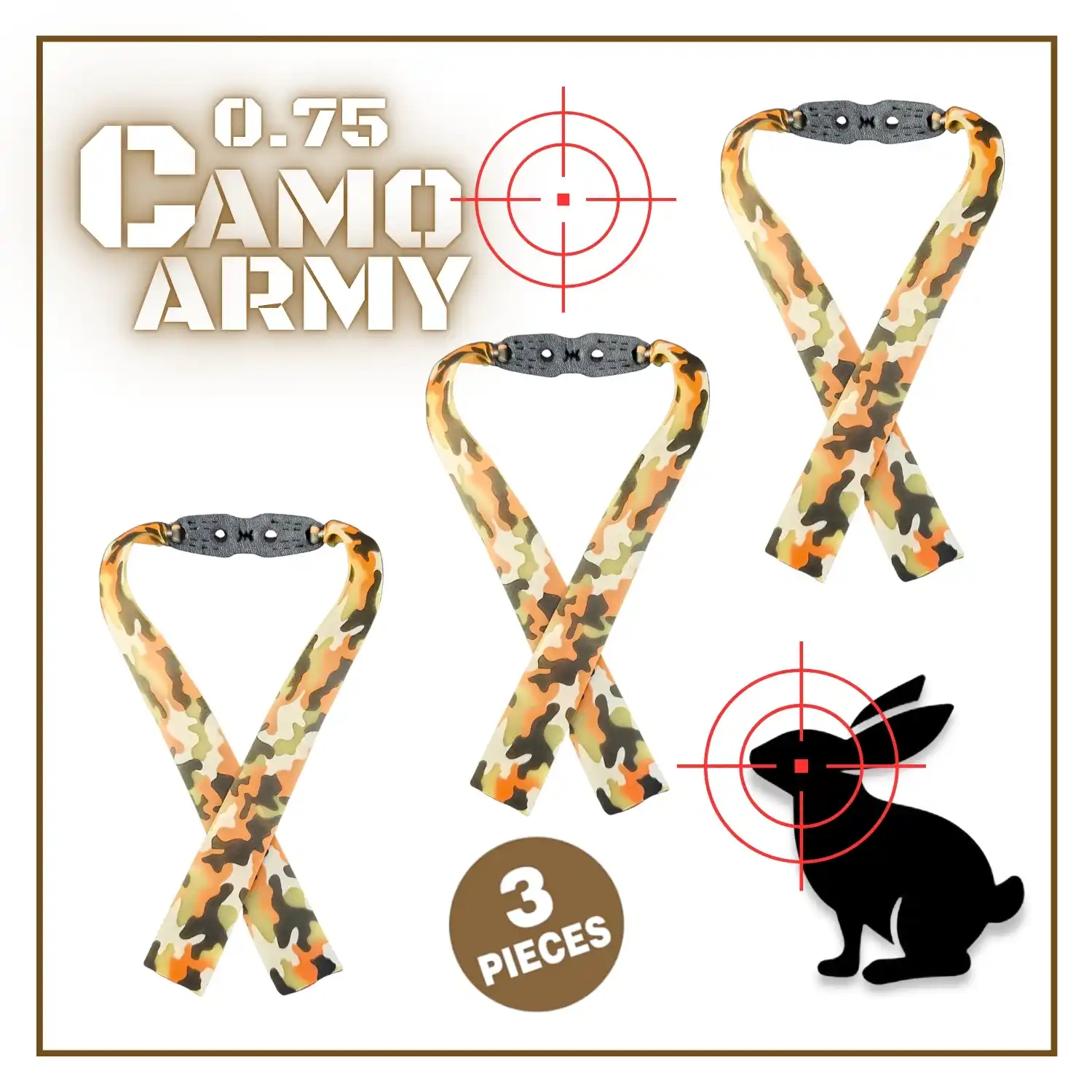 Slingshot Rubber Camo Army 0.75