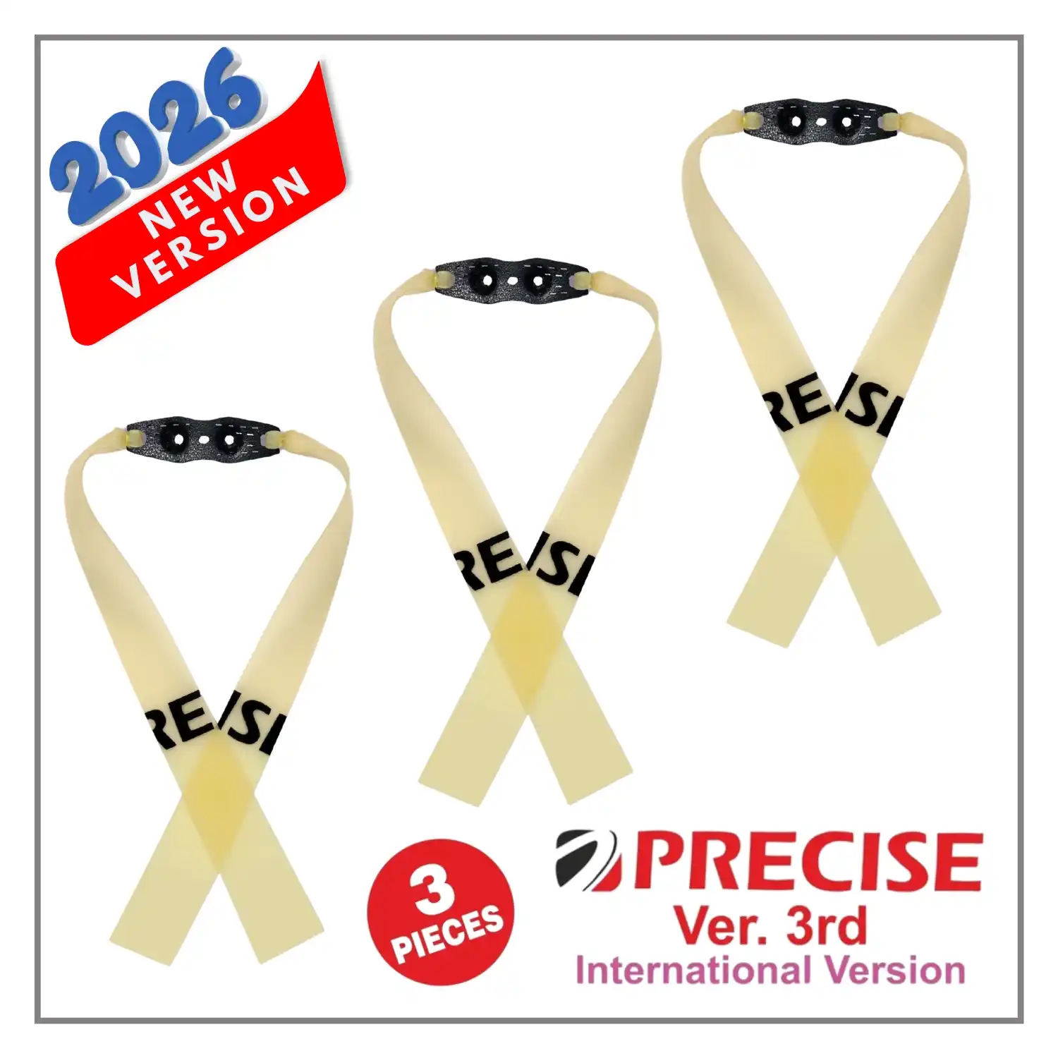 Precise 0.65 Slingshot Rubber Bands (3 Pieces) | High Elastic Latex Flatbands | Durable Replacement Bands for Hunting & Target Shooting